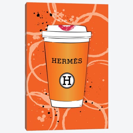 Hermes Coffee Canvas Print #PAV493} by Martina Pavlova Canvas Wall Art
