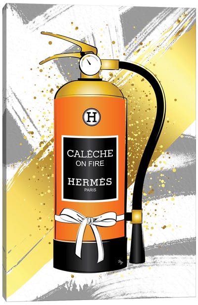 Hermes Fire Canvas Art Print - Martina Pavlova Fashion Brands