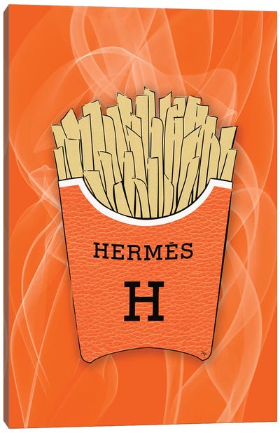 Hermes Fries Canvas Art Print - Martina Pavlova Fashion Brands