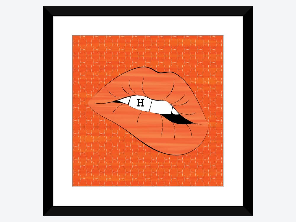 LV Lips - Martina Pavlova Canvas Wall Art Print ( Fashion > Fashion Brands > Louis Vuitton art) - 12x12 in