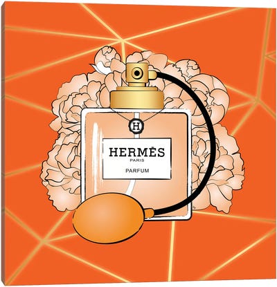 Hermes Perfume Canvas Art Print - Martina Pavlova Fashion Brands