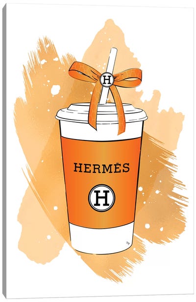 Hermes Soft Drink Canvas Art Print - Martina Pavlova Fashion Brands