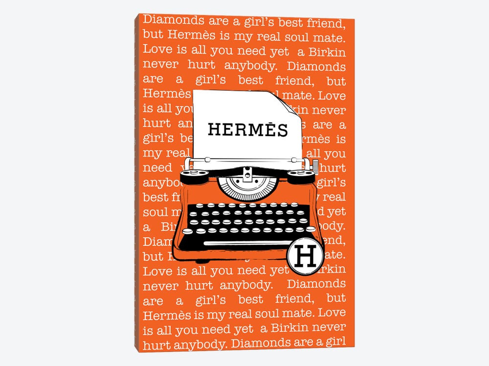Hermes Typewriter by Martina Pavlova 1-piece Canvas Art Print