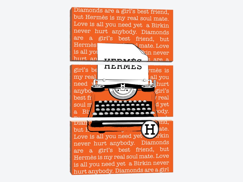 Hermes Typewriter by Martina Pavlova 3-piece Art Print