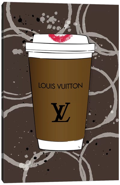 LV Coffee Canvas Art Print - Louis Vuitton Art