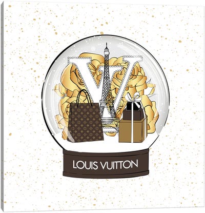 Minjee Kang Paintings Canvas Art Prints - Louis Vuitton Day ( Hobbies & lifestyles > Shopping art) - 18x18 in