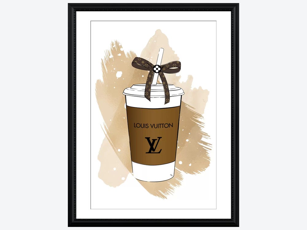 LV Coffee by Martina Pavlova Fine Art Paper Print ( Fashion > Fashion Brands > Louis Vuitton art) - 24x16x.25