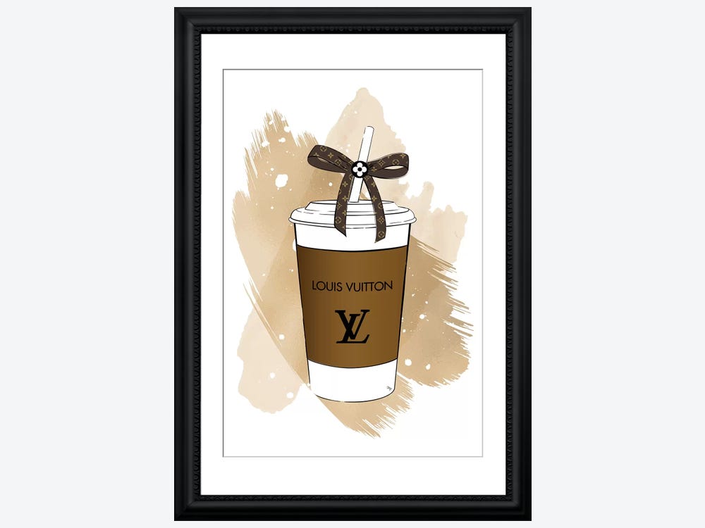 LV Coffee by Martina Pavlova Fine Art Paper Print ( Fashion > Fashion Brands > Louis Vuitton art) - 24x16x.25
