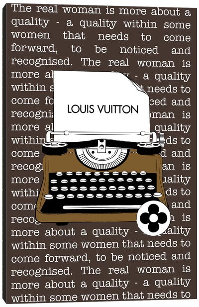 LV Typewriter Canvas Art Print - Louis Vuitton Art