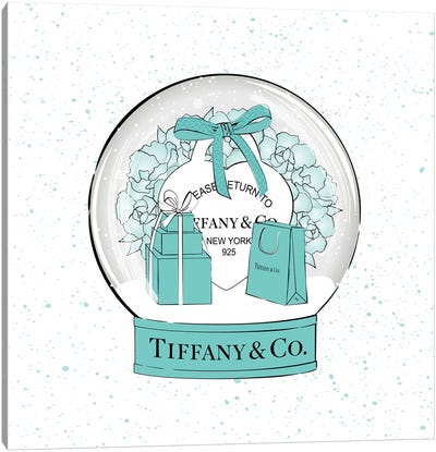 Tiffany Snow Ball Canvas Art Print - Martina Pavlova Fashion Brands