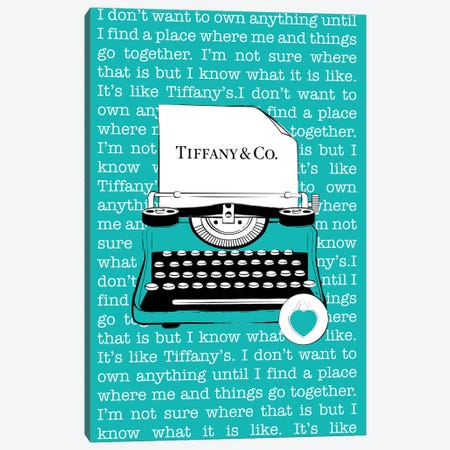 Tiffany Typewriter Canvas Print #PAV526} by Martina Pavlova Art Print