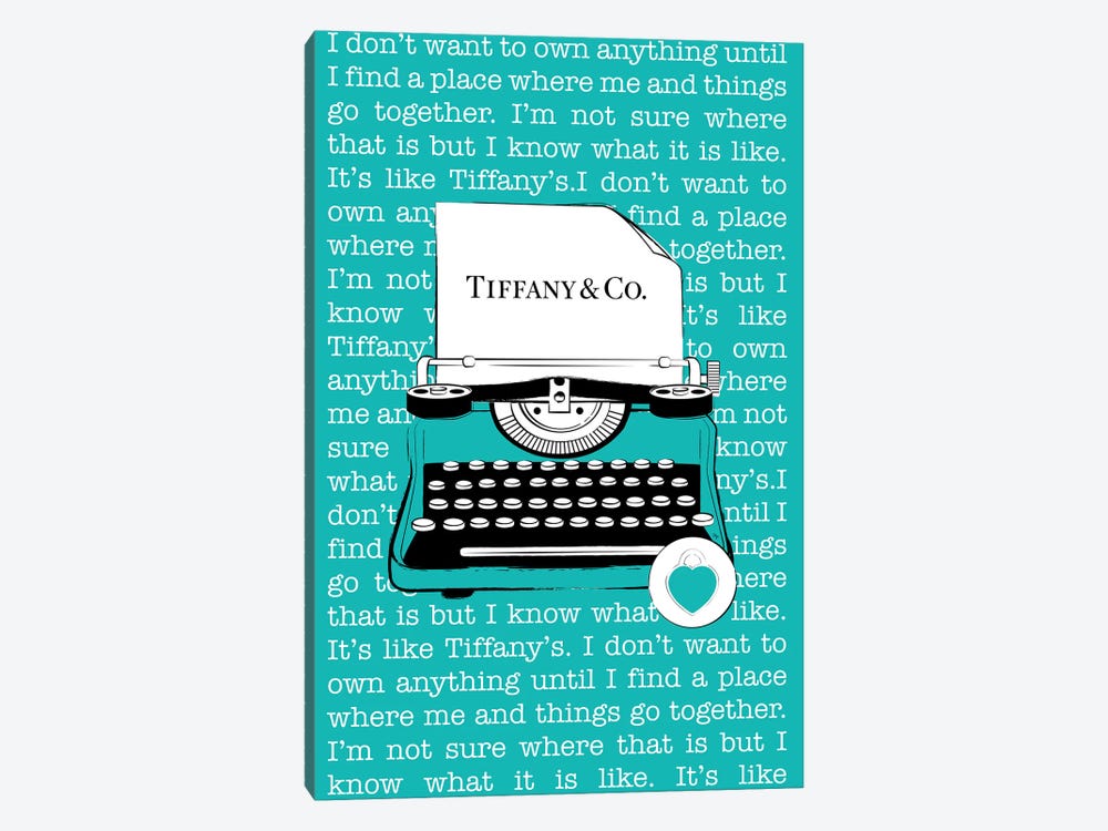 Tiffany Typewriter by Martina Pavlova 1-piece Canvas Art