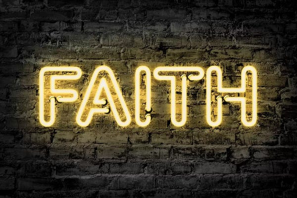 Neon: Neon Faith Yellow by Martina Pavlova