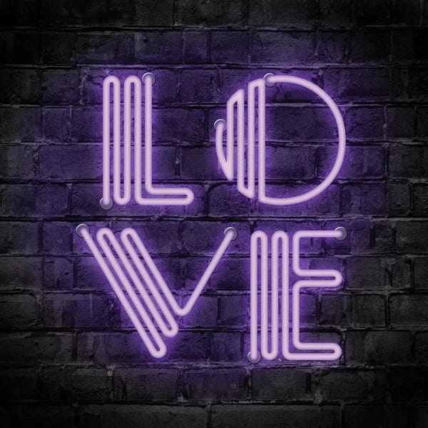 Neon: Neon Love Purple by Martina Pavlova