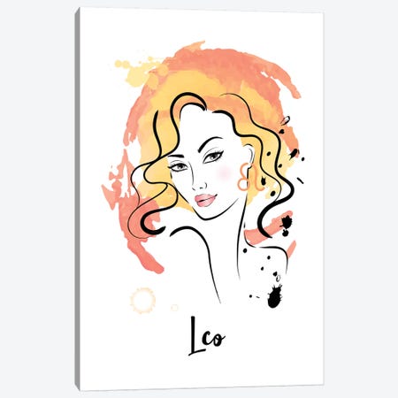 Leo Horoscope Sign Canvas Print #PAV541} by Martina Pavlova Canvas Wall Art