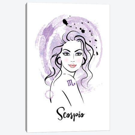 Scorpio Horoscope Sign Canvas Print #PAV545} by Martina Pavlova Canvas Art Print