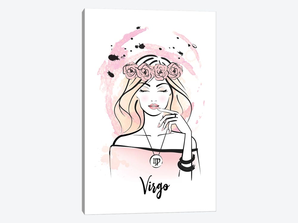 Virgo Horoscope Sign by Martina Pavlova 1-piece Canvas Art Print