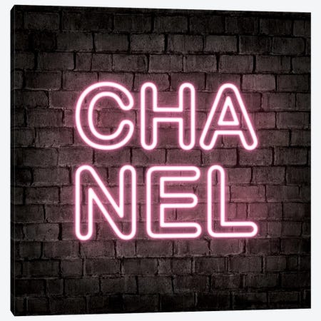 Neon Chanel Pink Canvas Print #PAV549} by Martina Pavlova Canvas Art