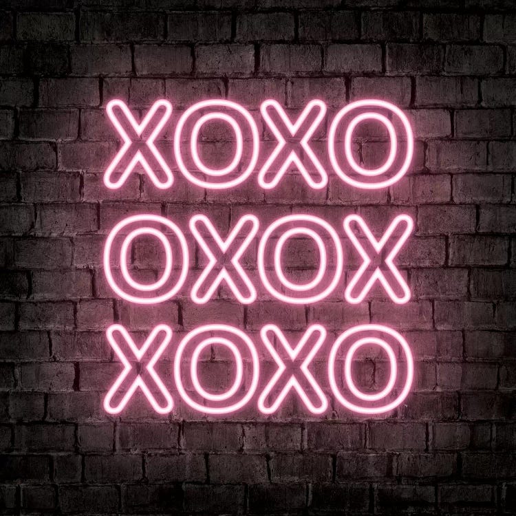 Neon Xoxo Pink by Martina Pavlova wall art