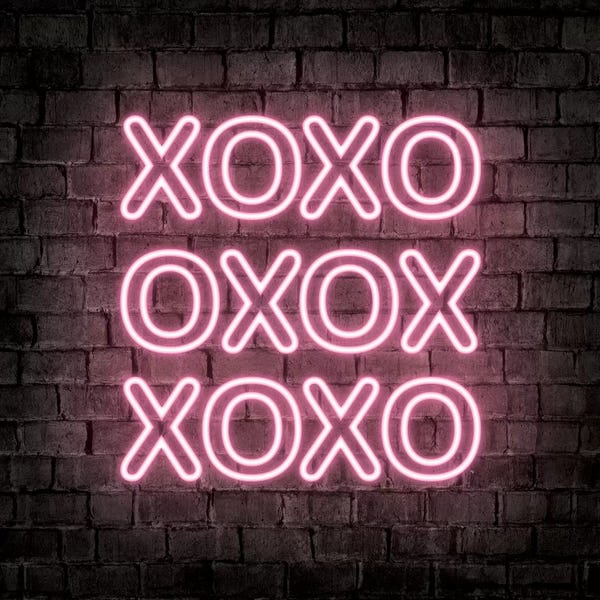 Black & Pink: Neon Xoxo Pink by Martina Pavlova