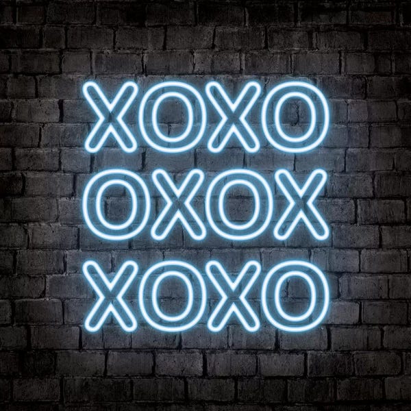 Neon Xoxo Blue