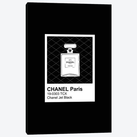 Black Chanel Pantone Canvas Print #PAV561} by Martina Pavlova Canvas Art