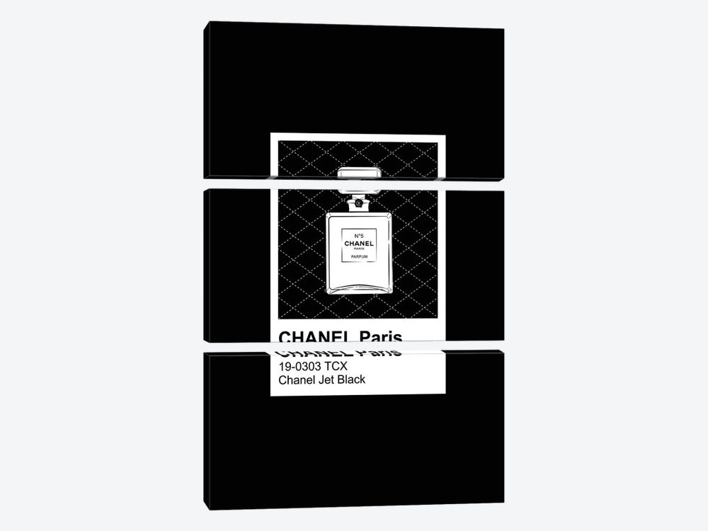 Black Chanel Pantone 3-piece Art Print