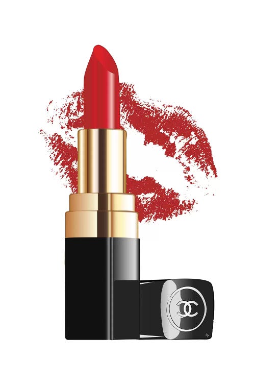 Chanel Lipstick by Martina Pavlova Fine Art Paper Poster ( Fashion > Hair & Beauty > Make-Up art) - 24x16x.25