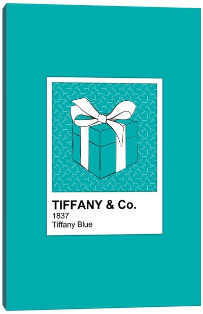 Tiffany Blue Pantone Canvas Art Print - Martina Pavlova Fashion Brands