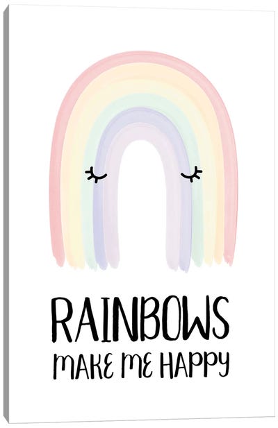Happy Rainbow Canvas Art Print - Martina Pavlova Quotes & Sayings