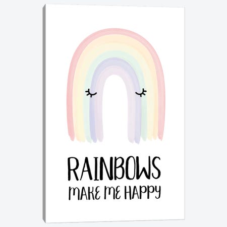 Happy Rainbow Canvas Print #PAV574} by Martina Pavlova Canvas Wall Art