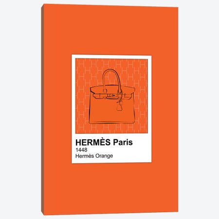 Hermés Orange Pantone Canvas Print #PAV579} by Martina Pavlova Art Print
