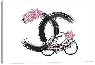 Chanel Bike Canvas Art Print - Kids Transportation Art
