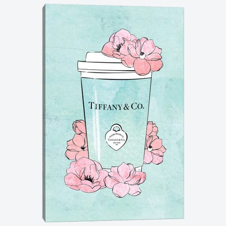 Tiffany'S Coffee Cup Canvas Print #PAV582} by Martina Pavlova Canvas Wall Art