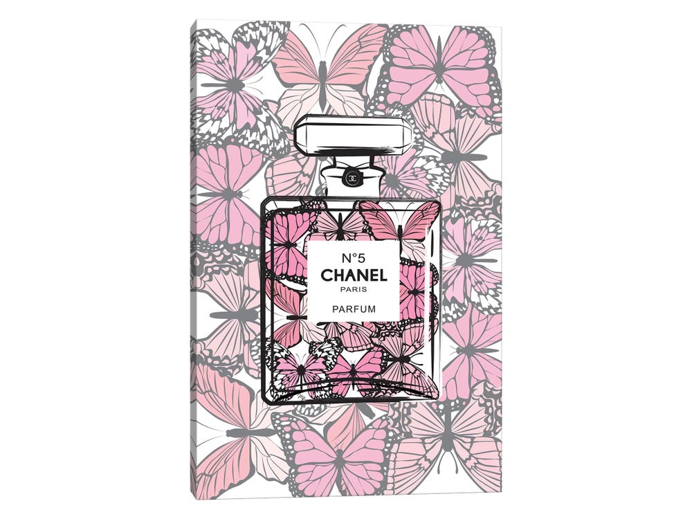 Martina Pavlova Canvas Prints - Chanel Butterflies ( Fashion > Fashion Brands > Chanel art) - 26x18 in