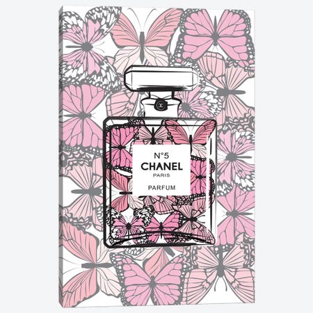 Chanel Butterflies Canvas Print #PAV58} by Martina Pavlova Canvas Print