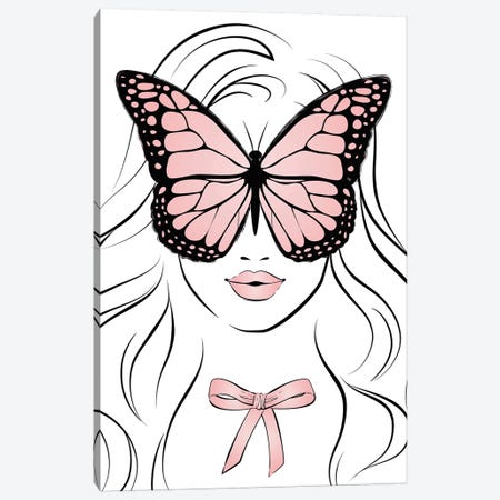 Seeing Butterfly Canvas Print #PAV593} by Martina Pavlova Art Print