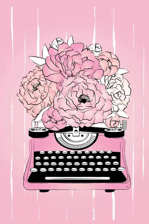Floral Typewriter
