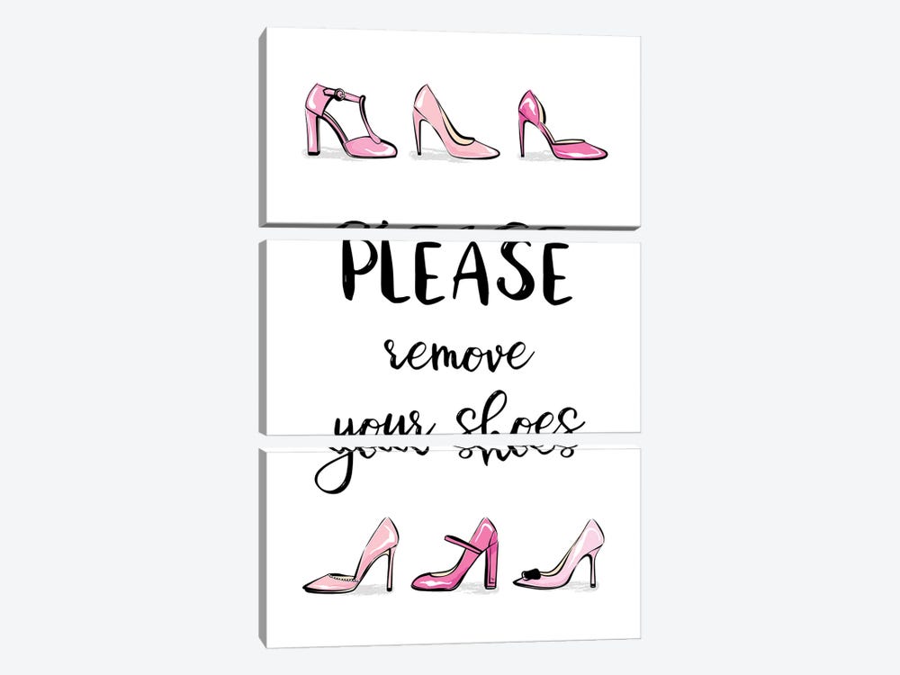 Remove Your Shoes by Martina Pavlova 3-piece Canvas Wall Art