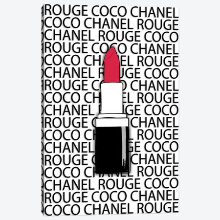 Chanel Rouge Canvas Print #PAV615} by Martina Pavlova Canvas Art Print