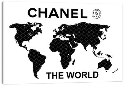 Chanel The World Canvas Art Print - Martina Pavlova Fashion Brands
