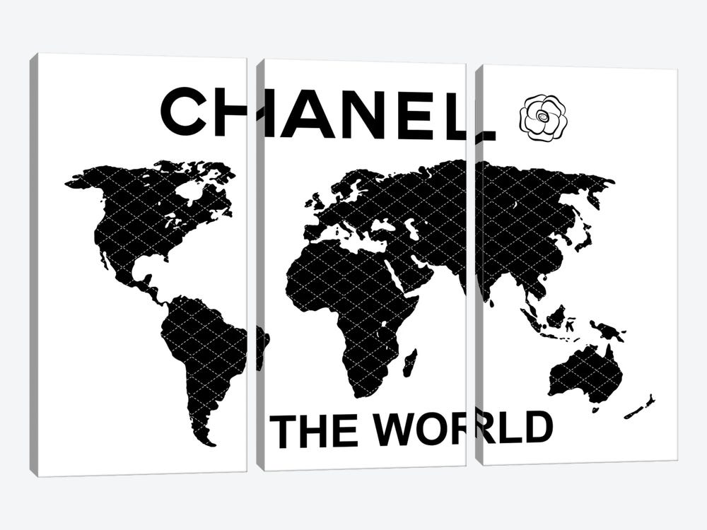 Chanel The World by Martina Pavlova 3-piece Canvas Art Print