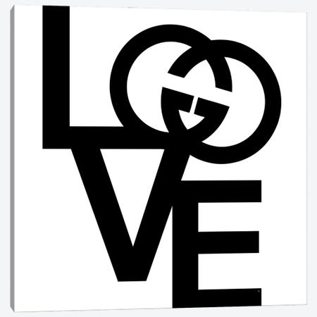 GG Logo Love Canvas Print #PAV618} by Martina Pavlova Canvas Artwork