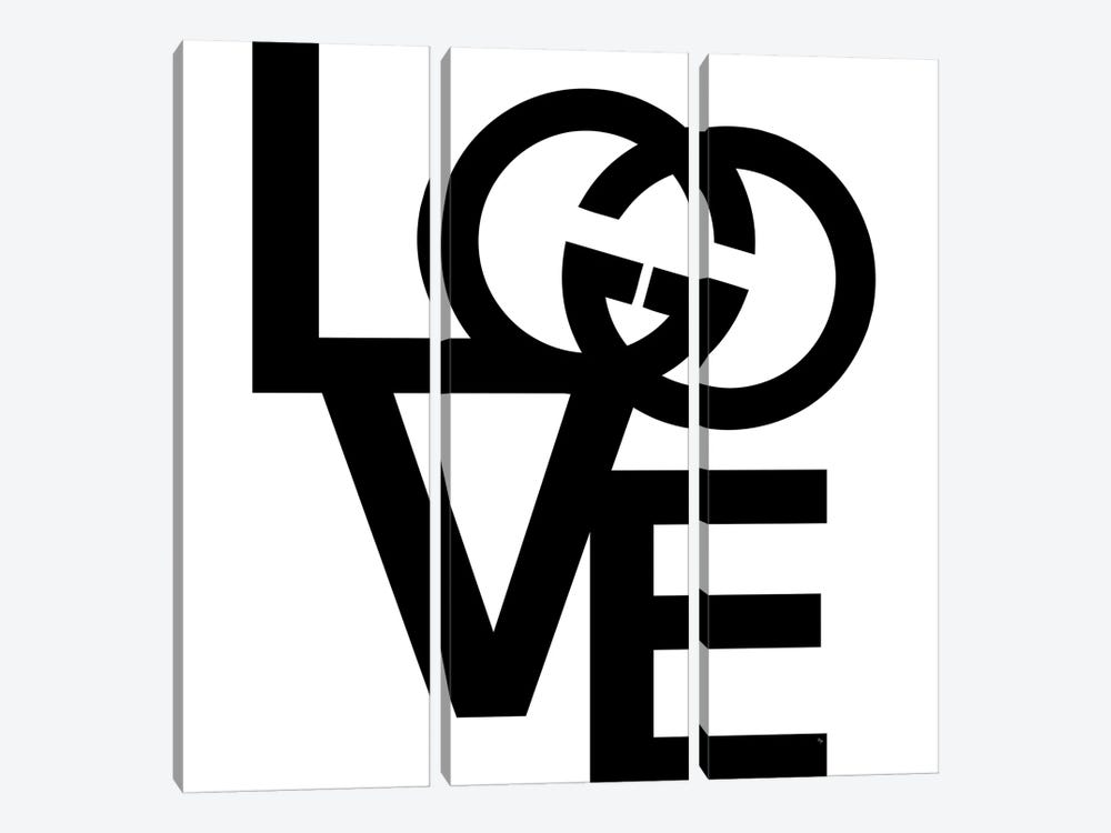 GG Logo Love by Martina Pavlova 3-piece Canvas Print
