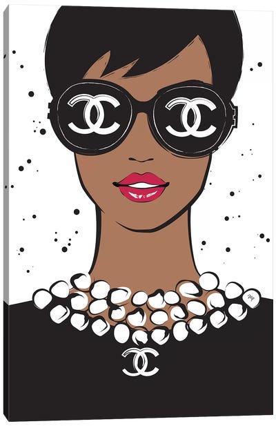 Chanel Lady II Canvas Art Print - Martina Pavlova Fashion Brands