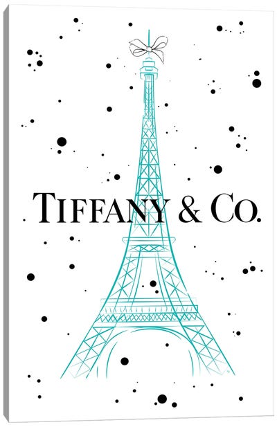 Tiffanys In Paris Canvas Art Print - Fashion Brand Art