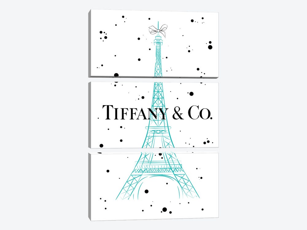 Tiffanys In Paris by Martina Pavlova 3-piece Canvas Artwork