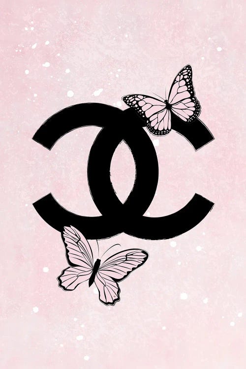 Pink Chanel Logo Art Print By Martina Pavlova Icanvas