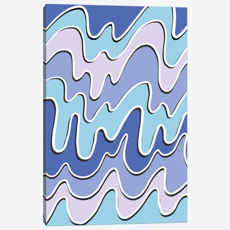 Blue Waves Canvas Print #PAV625} by Martina Pavlova Canvas Wall Art
