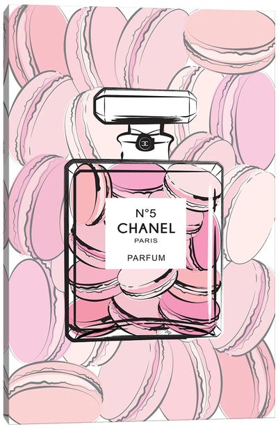 Chanel Macarons Canvas Art Print - Martina Pavlova Fashion Brands